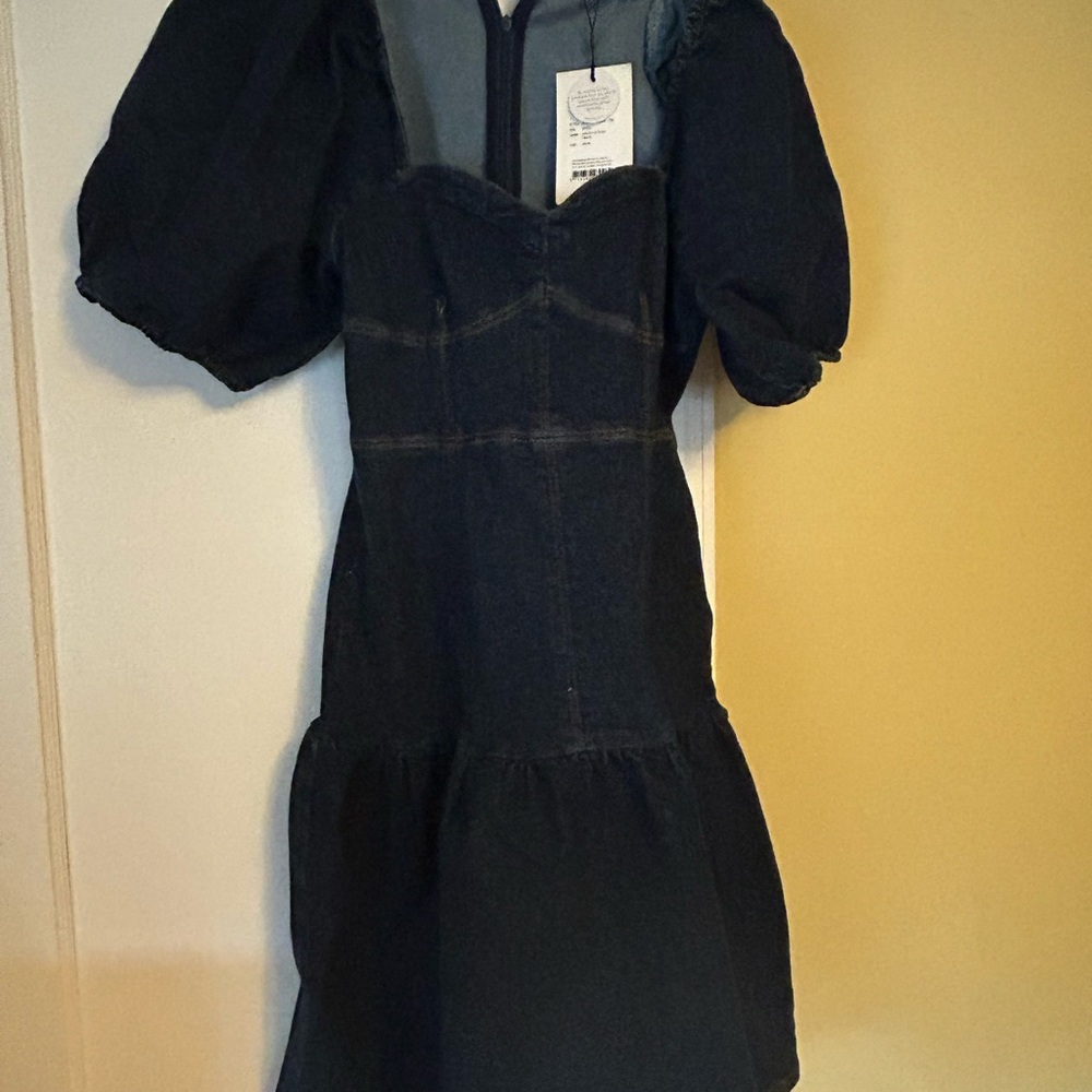 Blue Tiered Ruffled Mini Sundress - Picture 2 of 3